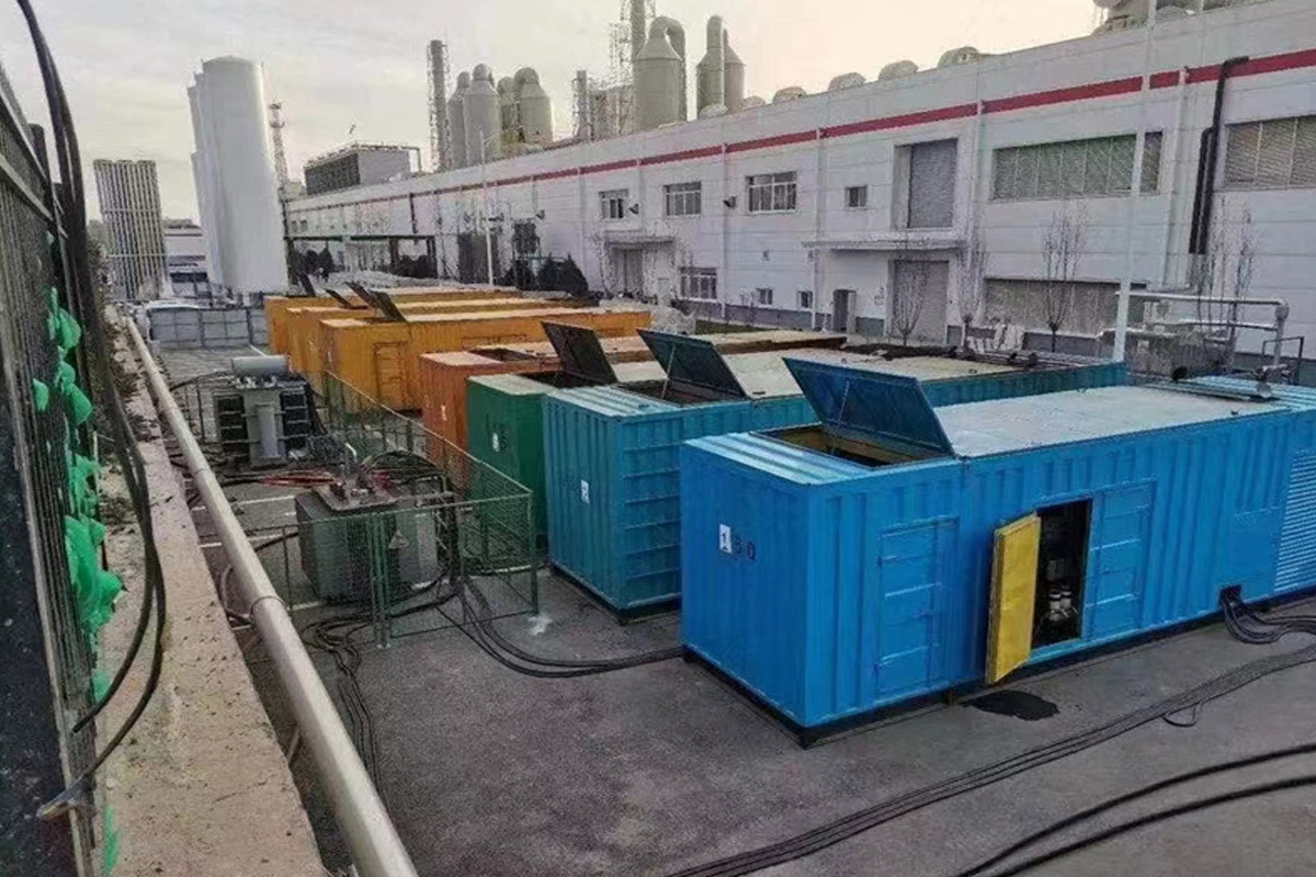 琼山发电机租赁施工现场